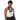 Habibi Calligraphy Bandana — model wearing the bandana at the neck with a white top