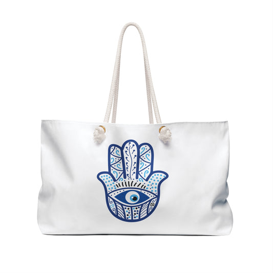 Hamsa oversized tote side view