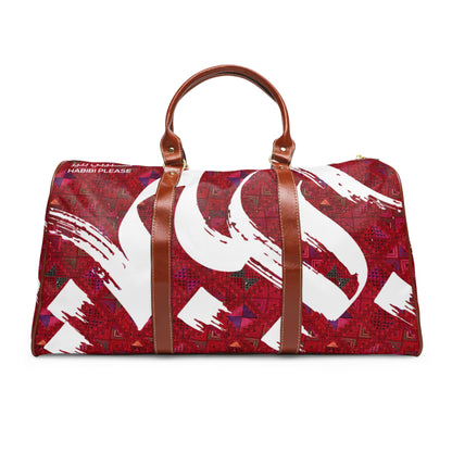 Gone Wild Travel Bag — Red, print detail view