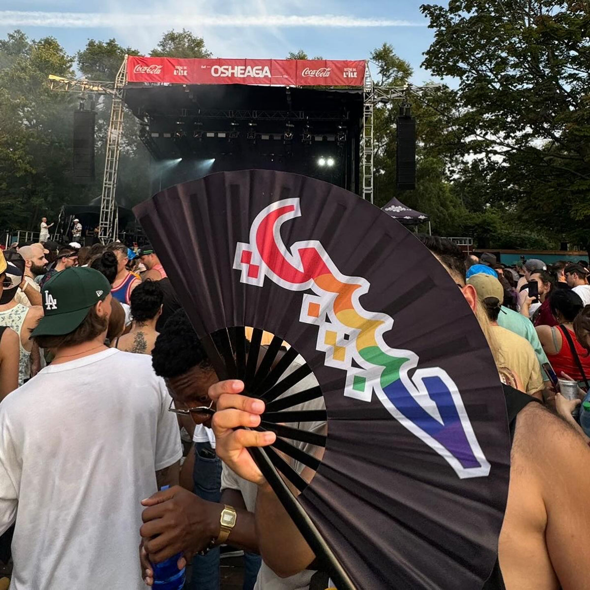 The Habibi Pride Fan — Arabic, styled product view