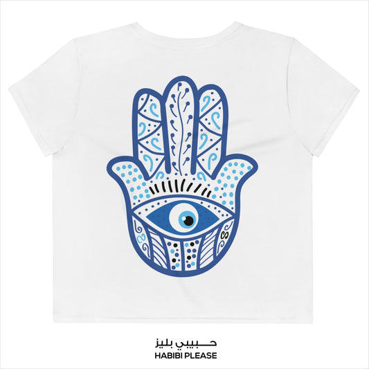 Hamsa crop top back view