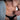 Front detail of the black Arabic jockstrap showing white حبيبي lettering