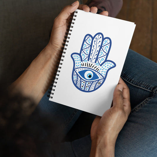Hamsa Eye Dotted Notebook, front cover