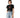 Habibi Fitted Crop Top, black front